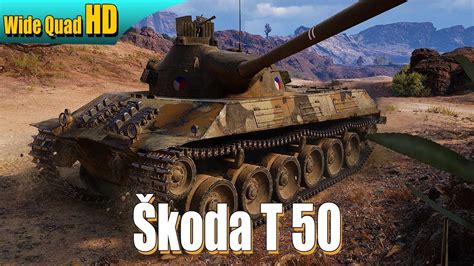 Skoda T 50 9k Damage 8 Tanks Destroyed WOT YouTube