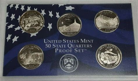 USA 2006 S US Mint Clad Proof State Quarters Set 5 Gem Coins ONLY NO