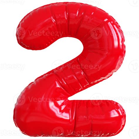 Bubble Red Number 2 36281356 Png