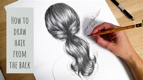 How To Draw Hair In A Ponytail From The Back