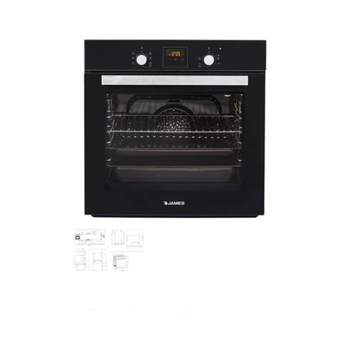 Horno De Empotrar 56L James Negro Hee Bkd 4115 Universo Binario