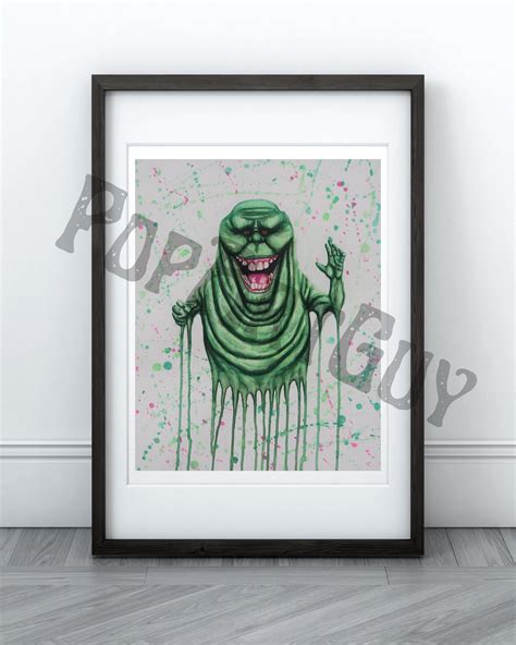 Ghostbusters, Slimer Art Print, Pop Art, Pop Art Print, Ghostbusters ...