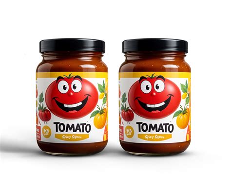 Tomato Spicy Sauce Jar Label Design By Zahangir Hossain On Dribbble