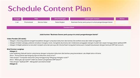 Penulisan Content Planner Instagram Copywriting Caption