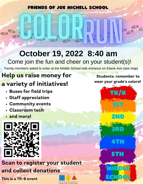 Color Run 2022 Friends Of Joe Michell School