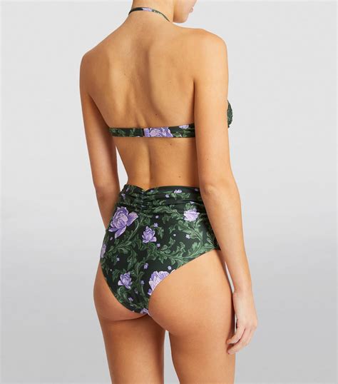 Agua By Agua Bendita Green High Waist Vaiv N Bikini Bottoms Harrods Uk