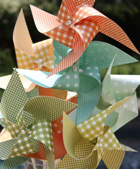 12 Large Spinning Pinwheels All In Pastel Gingham And Dots Etsy