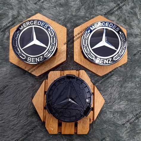 Jual Dop Velg Roda Emblem Mercedes Benz Padihitam Mm Dop Roda Mercy