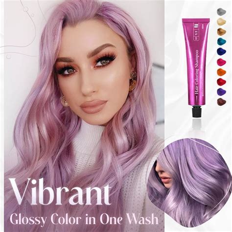 Glamup Hair Nourishing Coloring Shampoo Perfume Milk 1pc Dyed Hair Color Shampoo Hair Color