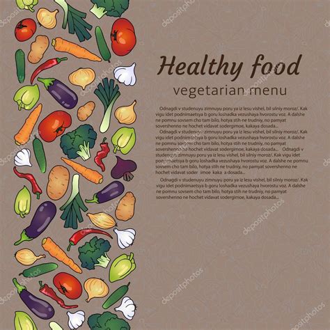 Healthy food menu background Stock Vector by ©meduzzza 66457697