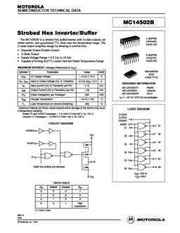 Mc14502b PDF Datasheet ALL TRANSISTORS DATASHEET POWER MOSFET IGBT