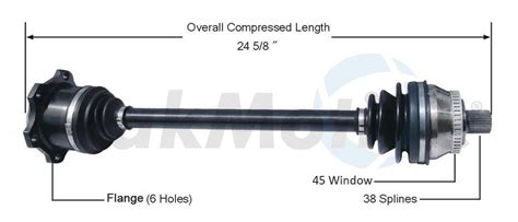 Audi Vw Cv Axle Shaft Front Passenger Side Aftermarket Ad