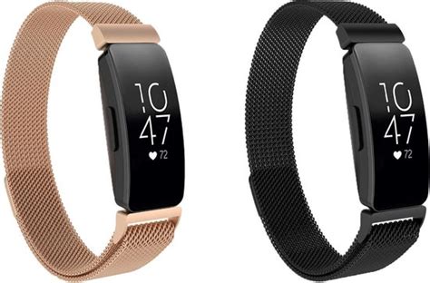 KELERINO Milanese Bandjes Geschikt Voor Fitbit Inspire HR 2 Pack