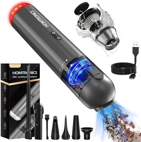 Homtronics Car Hoover Rechargeable Pa Powerful Mini Cordless