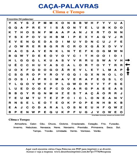 Ca A Palavras Do Clima E Tempo Para Imprimir Desenhos Imprimir
