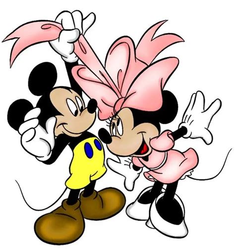 Mickey Mouse Y Minnie Besandose Dibujos Para Colorear Imagui