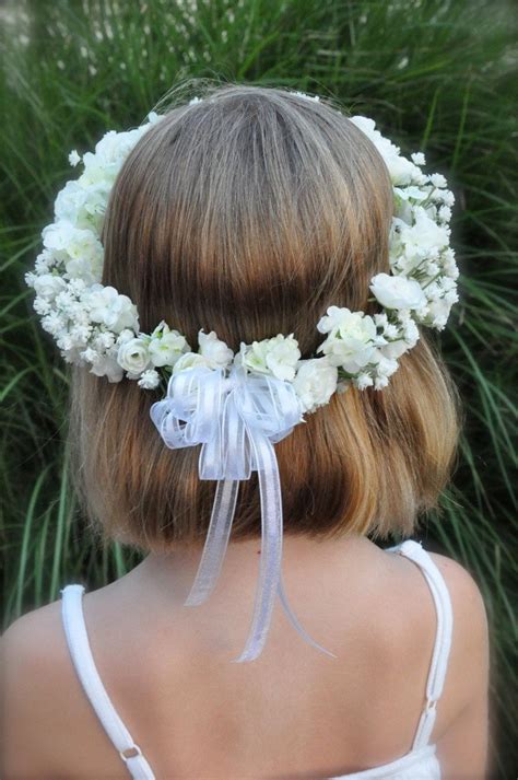 First Communion Headpiece First Communion Flower Crown White Etsy