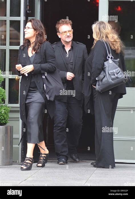 Ali Hewson and Bono U2 guitarist, The Edge meets Bono at the Dylan