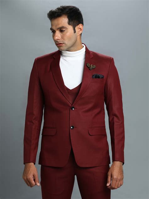 Rentbuy Maroon 3 Piece Suit Home Trial Free Delivery Candidmen