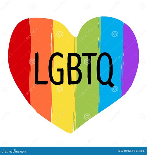 Heart Shaped Lgbtq Rainbow Icon Or Symbol Stock Vector Illustration