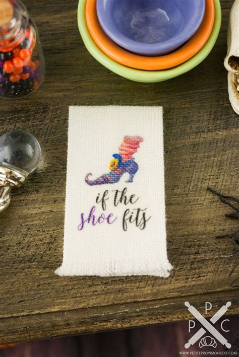 If The Shoe Fits Witch Shoe Tea Towel Witch Shoes White Tea Towels