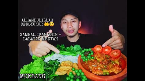 MUKBANG ASMR LALAPAN MENTAH SAMBAL IKAN ASIN ASMR INDONESIA