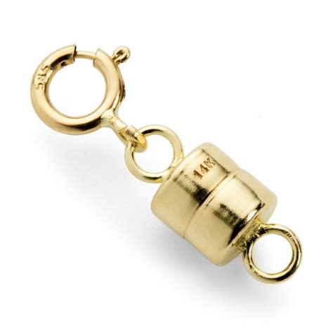 Everyday Elegance 14k Yellow Gold Round Magnetic Clasp Converter For Necklace Or Bracelet With