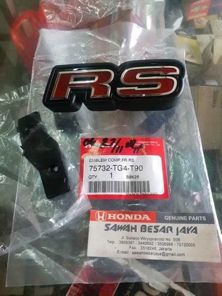 Jual Emblem Logo Lambang Rs Gril Grill Depan Honda New Brio Rs Gen