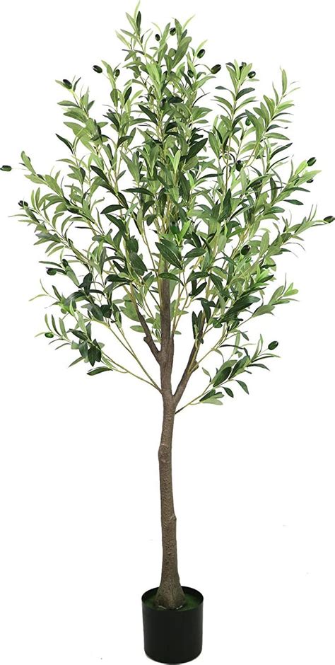 Guyuso Artificial Olive Tree 5ft Tall 1014 Leaves Olive Tree In