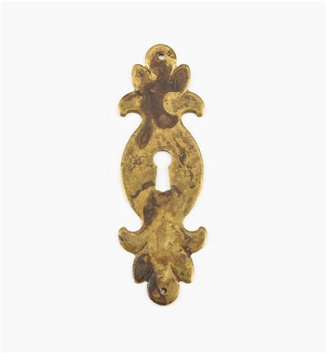 Solid Brass Plate Ring Pull With Escutcheon Lee Valley Tools