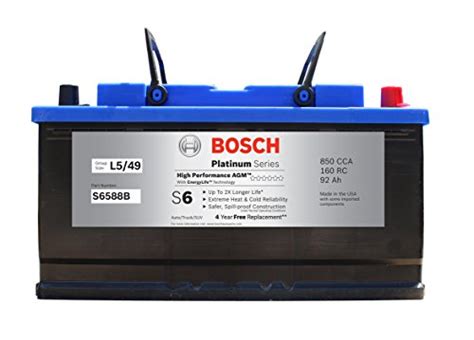 Bosch S B S Flat Plate Agm Battery Aftermarket Garage