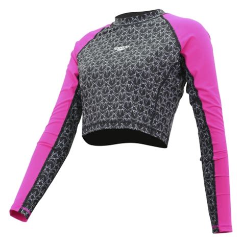 Speedo Womens Long Sleeve Cropped Rash Guard Xl Best Buy Canada