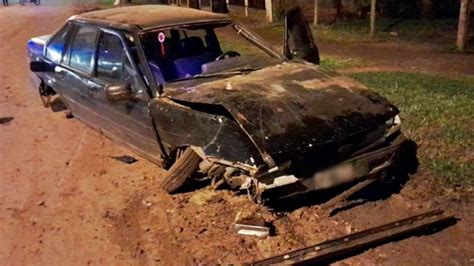 Conducía con 2 15 de alcohol en sangre perdió el control del auto y