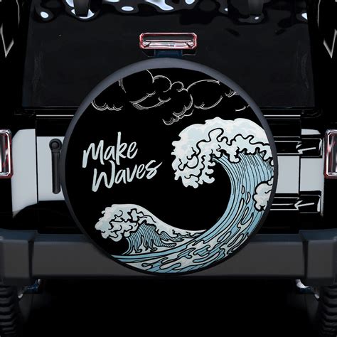 Make Wave Car Spare Tire Covers Gift For Campers Nearkii