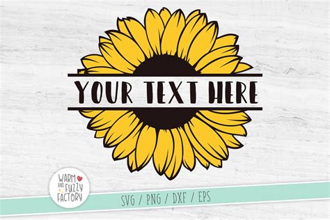 Sunflower svg, Sunflower split monogram svg, Flower svg (328565) | Cut ...