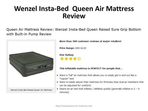 Wenzel Insta Bed Air Mattress Review