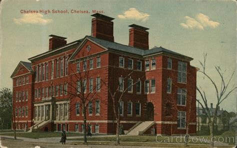 Chelsea High School Massachusetts Postcard