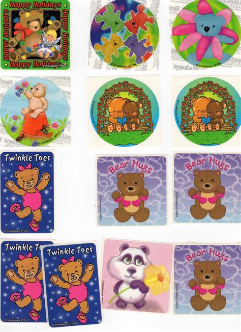 Vintage 1990s Smilemakers Stickers Teddy Bears Twinkle Etsy Bear