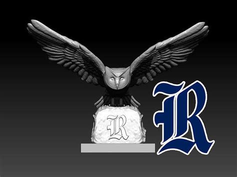 Ncaa Rice Owls Football Mascot Statue 3d Print 3d Model 3d