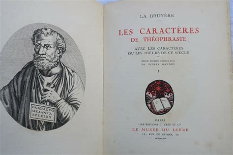 LA BRUYERE LES CARACTÈRES de Théophraste avec les caractères 1928 Les