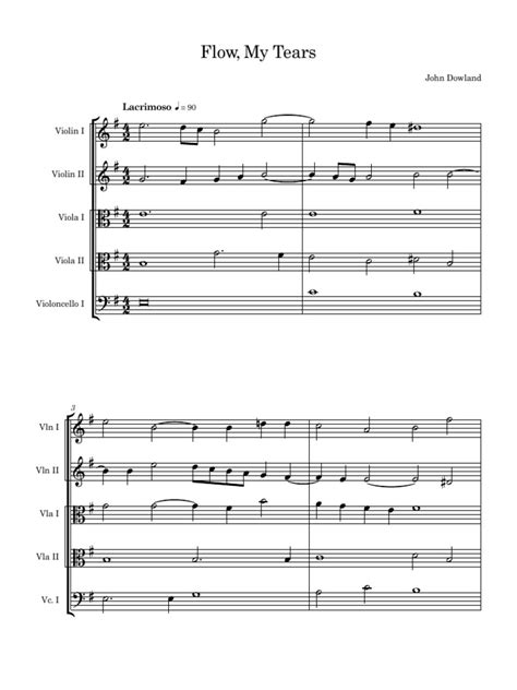 01 Full Score Flow My Tears Pdf Compositions Musical