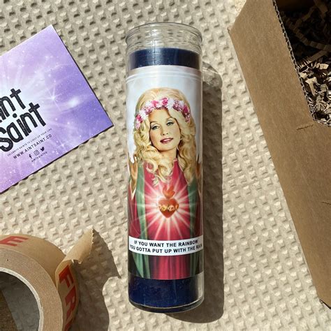 Saint Dolly Prayer Candle Aintsaintco