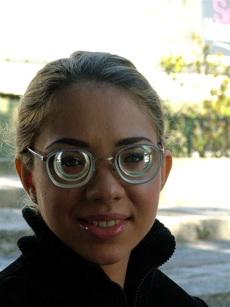 Cute girl with strong glasses and zip up turtle neck sweat… | Flickr