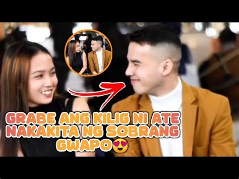 GRABE ANG KILIG AT NGITI NI ATE NAKAKITA NG SOBRANG GWAPO KILIG MOMENTS