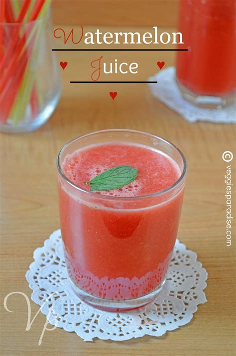 Fresh Watermelon Juice Summer Drink Recipes