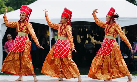 Participants Performing Kumari Dance Of The Newar Ethnic Groups Of