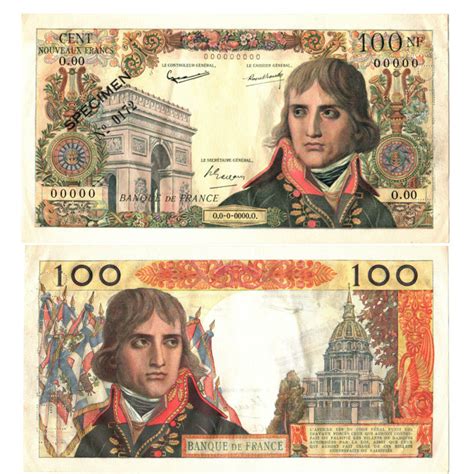 100 Nouveaux Francs Bonaparte 1959 1964