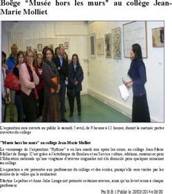 Boëge Musée hors les murs au collège Jean Marie Molliet