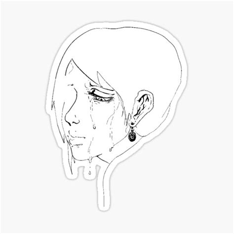 Sad Girl Sticker By Tchnko1 Redbubble