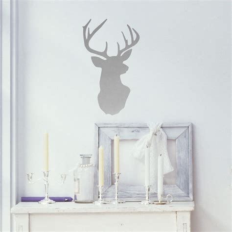 Deer Head Wall Decal, Buck Deer Head Wall Sticker, Vinyl Wall Decals, Removable Deer Decal - Etsy